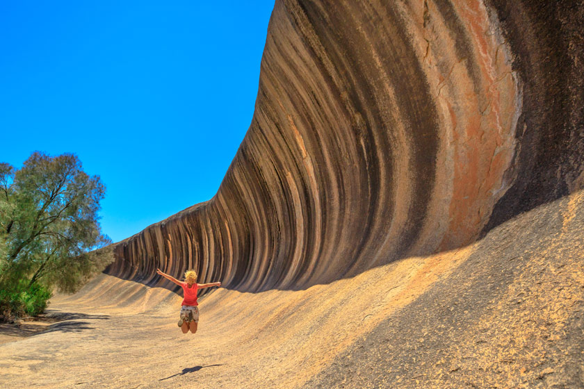 Wave Rock in Hyden, Western Australia